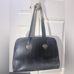 Y2K Coldwater Creek Black Brief snake pattern business women bag